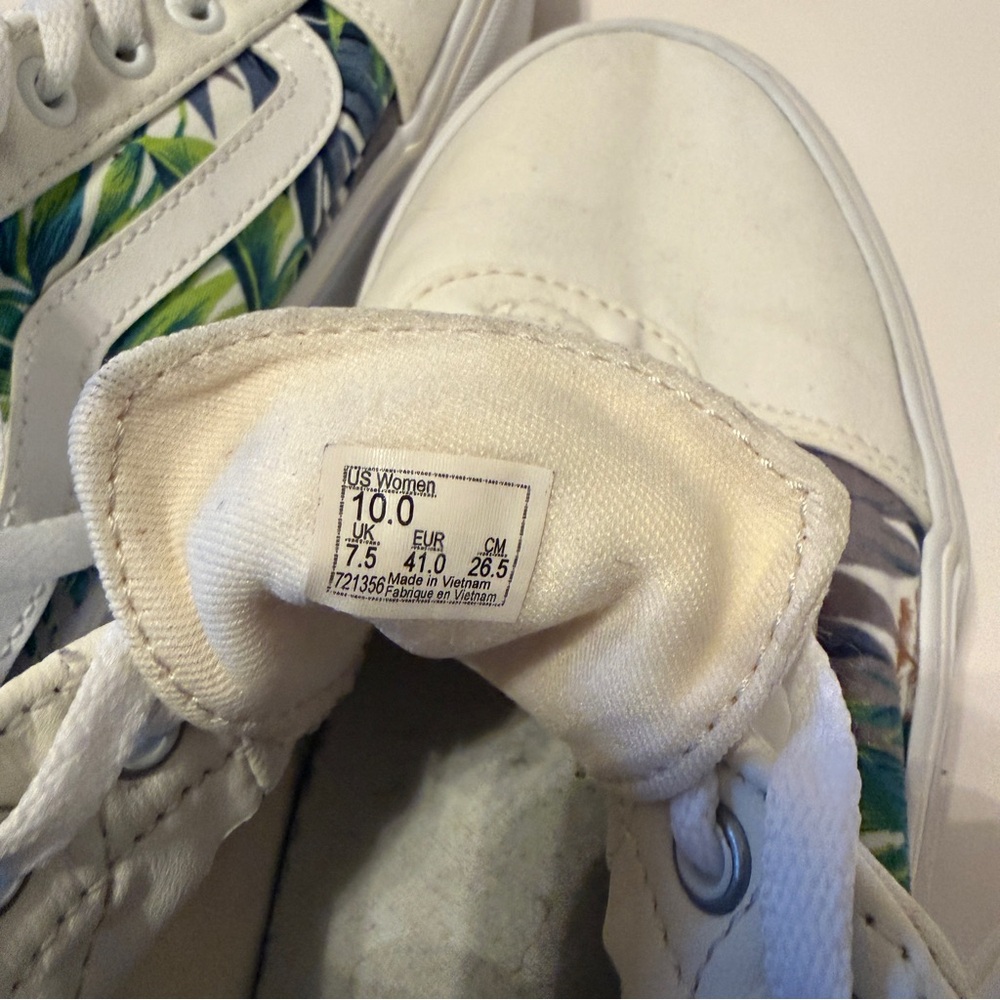 Vans Ward Platform Paradise Floral Womens Size 10 White Athletic Shoes Sneakers - Picture 8 of 8